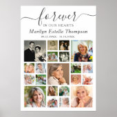 Poster Mémorial 21 Collage de photos À jamais dans nos cœ (Devant)