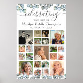 Poster Mémorial 21 Collage de photos Eucalyptus écriture (Devant)