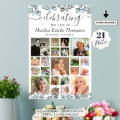 Poster Memorial 21 Photo Collage Eucalyptus Script