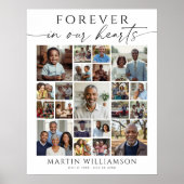 Poster Memorial 21 Photo Collage Forever in our Hearts (Devant)