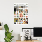 Poster Mémorial 33 Photo Collage Botanique Coeur Feuilles (Bureau à domicile)