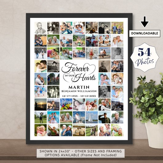 Poster Mémorial 54 - Collage photo pour toujours dans nos