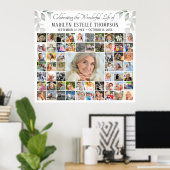 Poster Mémorial 59 Photo Collage Célébration de la vie (Bureau à domicile)