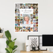 Poster Mémorial 61 Collage de photos En souvenir éternel (Bureau à domicile)