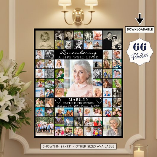 Poster Memorial 66 Photo Collage