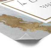 Poster Mémorial bleu et or Photo funéraire Bienvenue Post (Coin)