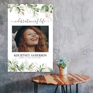 Poster Mémorial Botanique Élégant