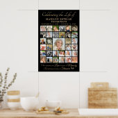 Poster Mémorial célébrant la citation de vie Photo Collag (Cuisine)