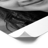 Poster Mémorial dans les cœurs photos funérailles gris bl (Coin)