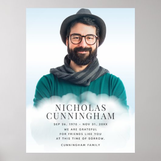 Poster Mémorial Dans les Nuages Classique Moderne Photo S (Devant)