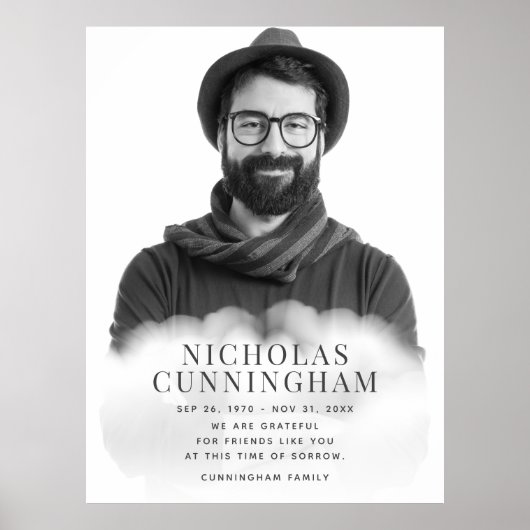 Poster Mémorial dans les nuages Classique Moderne Photo S (Devant)