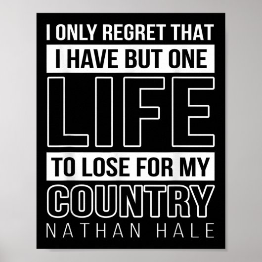 Poster Memorial Day 4 juillet Citation patriotique One Li (Devant)