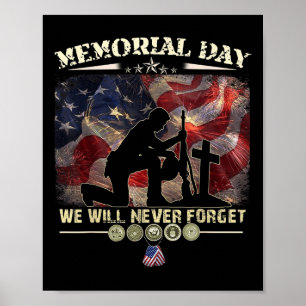 Poster Memorial Day Nous n'oublierons jamais les amoureux