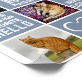 Poster Mémorial de chat en photo collage  (Coin)