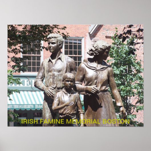 Poster Mémorial de la famine irlandaise de Boston (Devant)