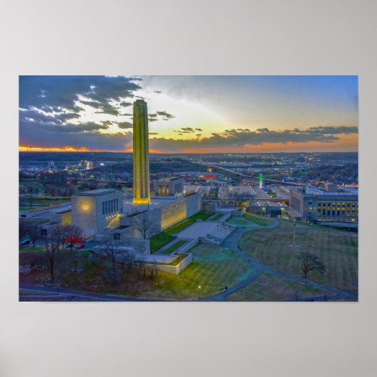 Poster Mémorial de la Liberté au coucher du soleil, Kansa (Devant)