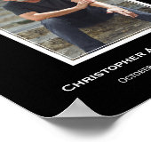 Poster Mémorial de la photo de simple funérailles (Coin)