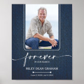 Poster Mémorial de la photo de simple funérailles (Devant)