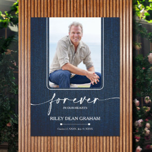 Poster Mémorial de la photo de simple funérailles