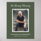 Poster Mémorial de la photo de simple funérailles (Devant)