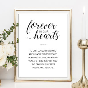 Poster Mémorial de mariage à jamais dans nos cœurs