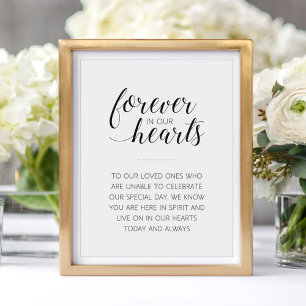 Poster Mémorial de mariage à jamais dans nos cœurs