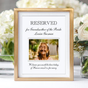 Poster Mémorial de mariage photo de la grand-mère de la m