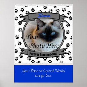Poster Mémorial du chat pour toujours souvenir - Homme an