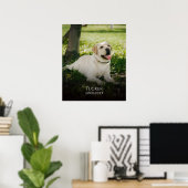 Poster Mémorial du nom de l'animal de compagnie personnal (Bureau à domicile)