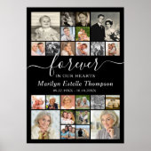 Poster Mémorial élégant À jamais dans nos cœurs 24 Photo (Devant)