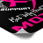 Poster Mémorial en mémoire de maman Pink Breast Cancer Aw (Coin)