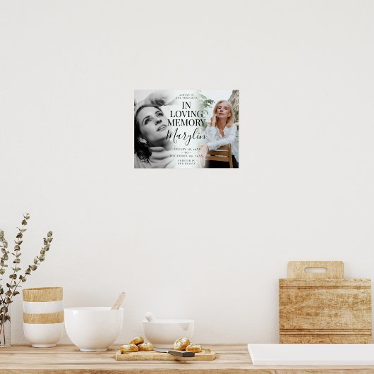 Poster Mémorial En Souvenir Affectueux Photo Avant & Aprè (Cuisine)