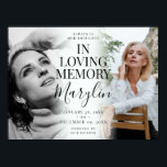 Poster Mémorial En Souvenir Affectueux Photo Avant & Aprè<br><div class="desc">Un poster commémoratif à afficher lors des funérailles, de la veillée ou du service commémoratif d'un être cher. Célébrez la vie d'un être cher avec ce poster 'En souvenir affectueux' avec une photo avant et après, présentant 2 photographies de votre proche (une lorsqu'il était plus jeune et l'autre lorsqu'il était...</div>