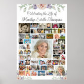 Poster Mémorial Fleurs et Feuillages 56 Collage de photos (Devant)