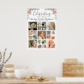 Poster Memorial Floral Celebrating Life 21 Photo Collage (Cuisine)
