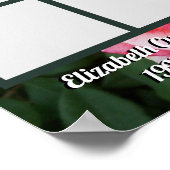 Poster Memorial Four Photos de Loved One sur Rose Photo (Coin)