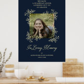 Poster Mémorial funéraire Chic Flourish Lettré à la main  (Cuisine)