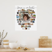 Poster Memorial Heart Formé 40 Photo Collage Script (Cuisine)