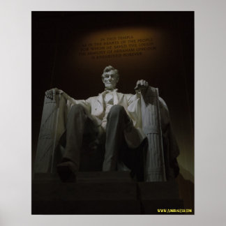 Poster Mémorial Lincoln à la nuit