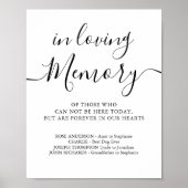 Poster Mémorial mariage Personnalisé En Mémoire D'Amour (Devant)