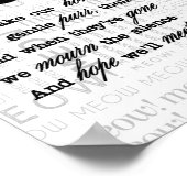 Poster Mémorial pour animaux de compagnie sentimental ave (Coin)