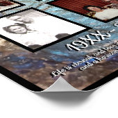 Poster Mémorial Quatre Photo Blue Labradorite Pierre (Coin)