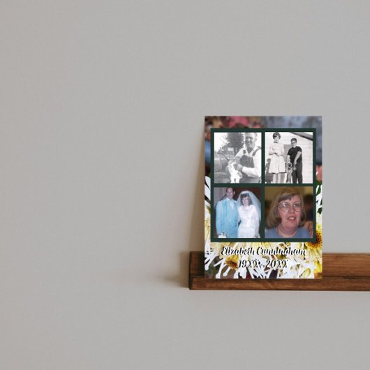 Poster Memorial Quatre photos White Spider Mums Photo