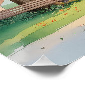 Poster Memory Park – Aquarelle émotionnelle réfléchie (Coin)