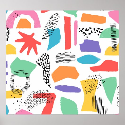 Poster Memphis Art : Grunge Surface Design (Devant)