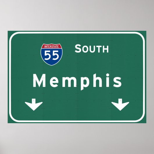 Poster Memphis Tennessee tn Interstate Highway Freeway : (Devant)