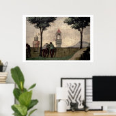 Poster Men Looking over a Wall, from the Visitation (Bureau à domicile)