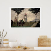 Poster Men Looking over a Wall, from the Visitation (Cuisine)