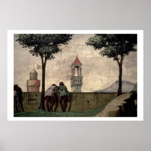 Poster Men Looking over a Wall, from the Visitation
