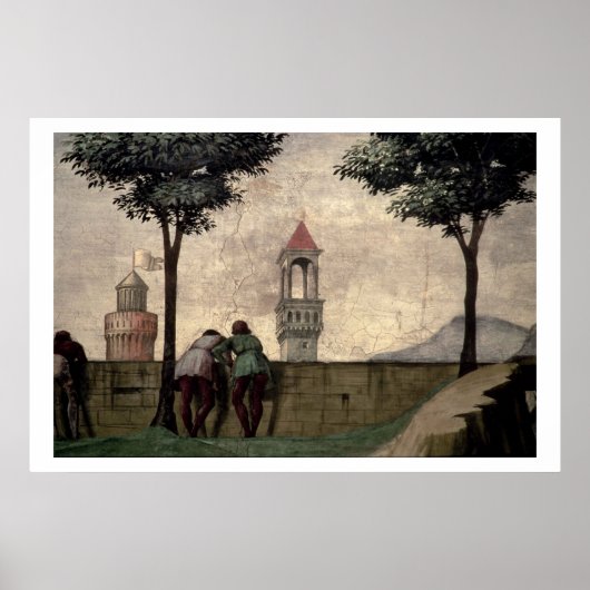 Poster Men Looking over a Wall, from the Visitation (Devant)